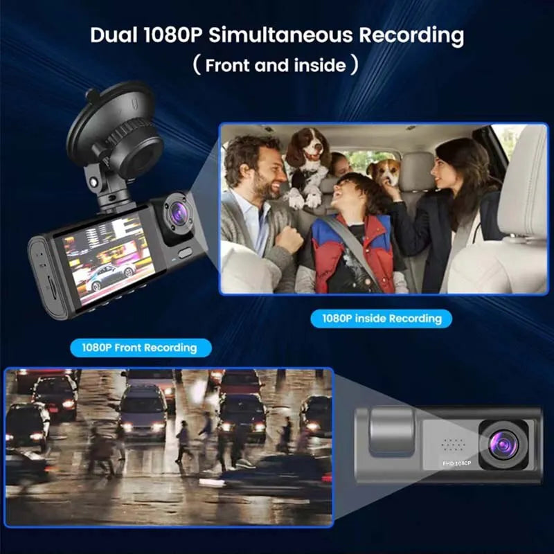 W/ IR Night Vision Loop Recording Dash Cam