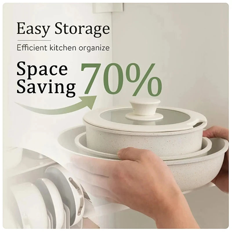 5PCS Granite Pots And Pans Set