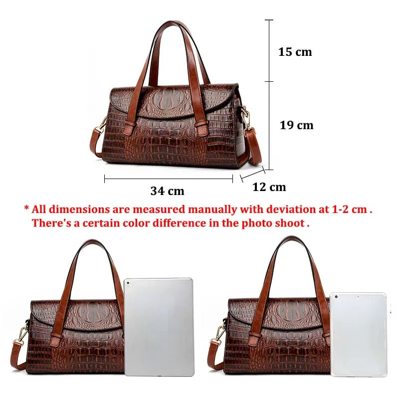 Women Crocodile Luxury Leather Handbags