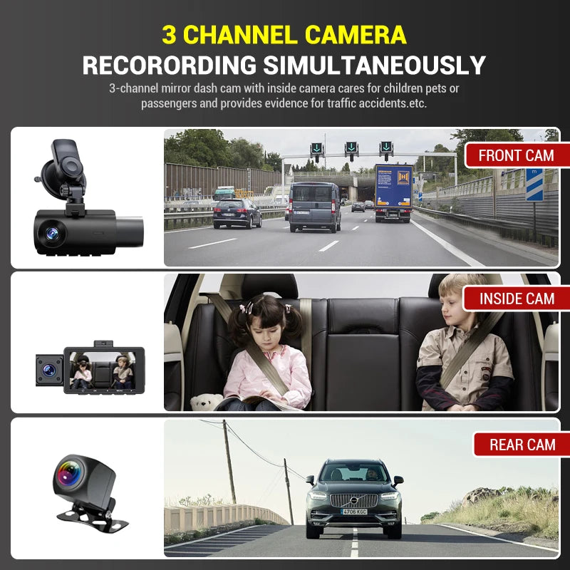 2K+1080P Dual Channel With GPS Dash Cam