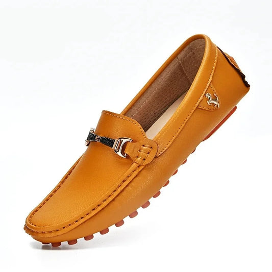 Men Handmade PU Leather Loafers