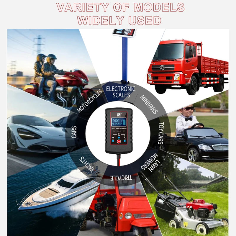 6V 12V 2A Smart Automatic Float Battery Charger