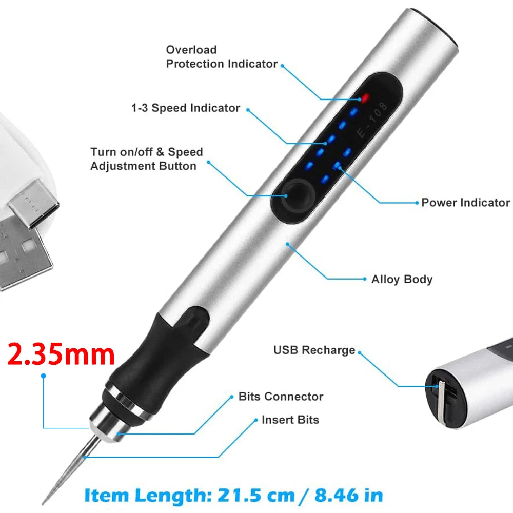 USB Cordless Rotary Mini Wireless Drill Kit