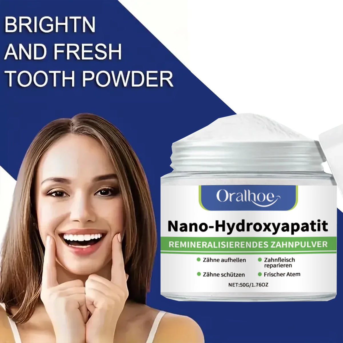 Whitening Tooth Powder with 10% Hydroxyapatite