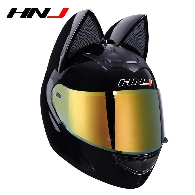 Cat Ear Motorcycle Full Face Helmet