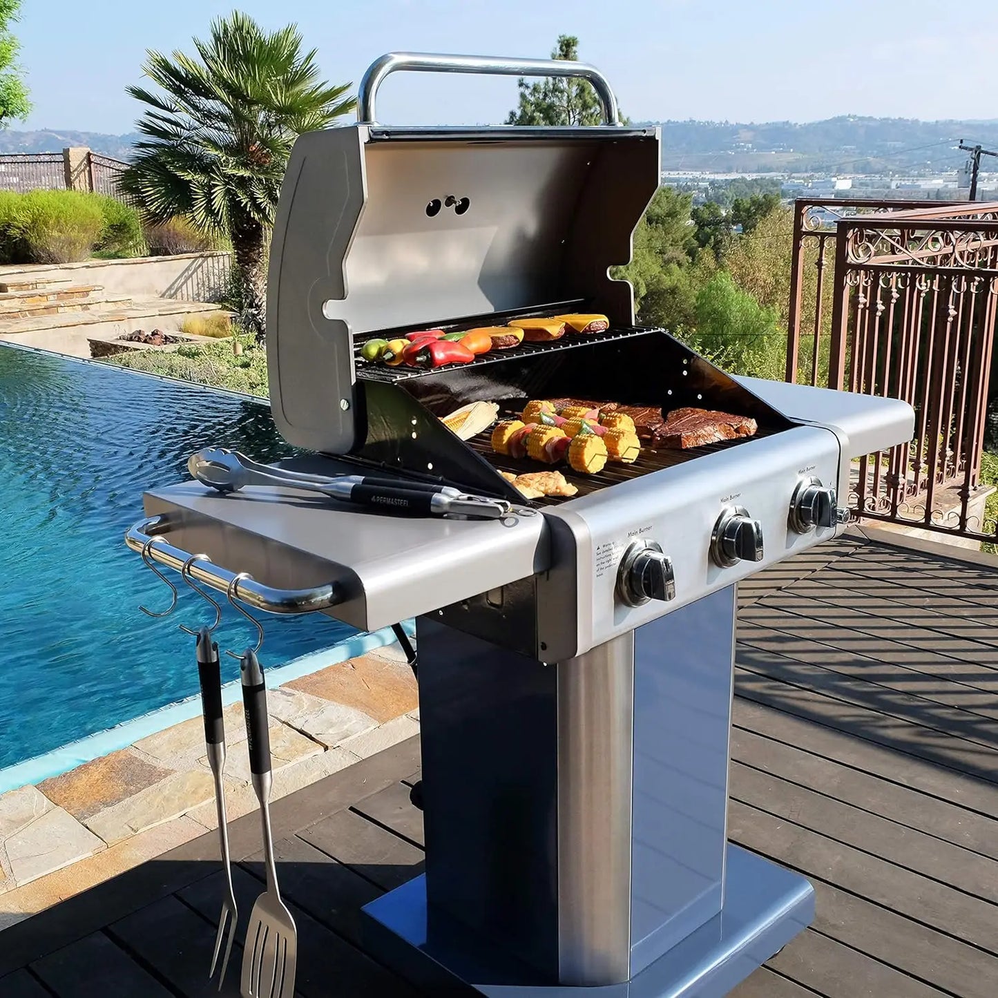 3-Burner Outdoor BBQ Grill