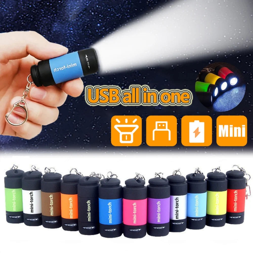 USB Rechargeable Mini Keychain Lamp