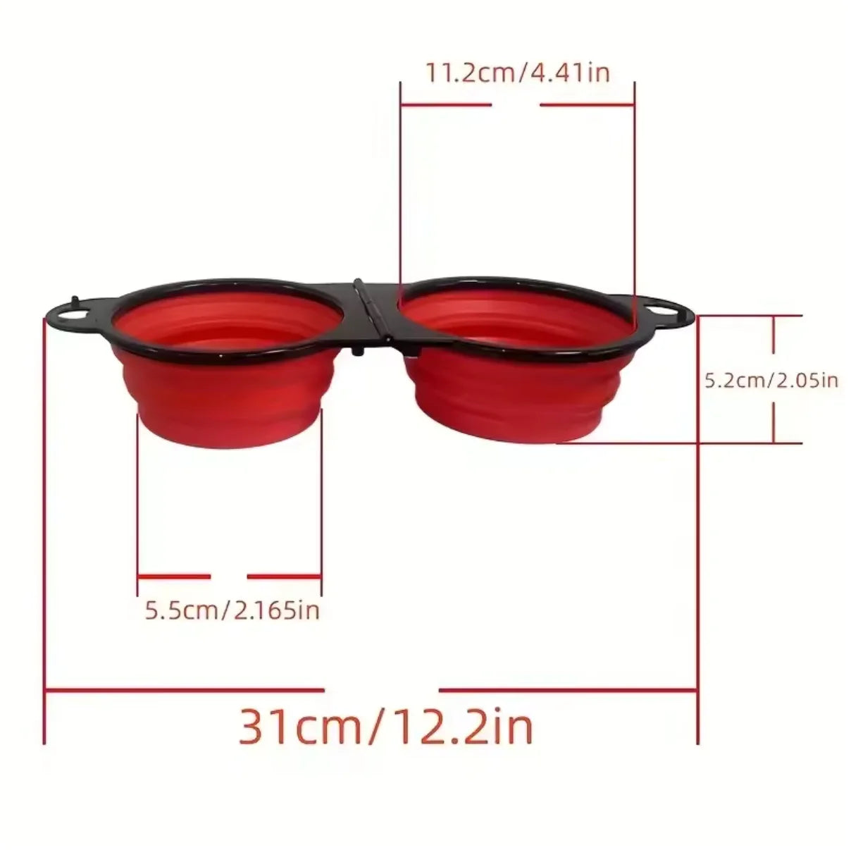 2-in-1 foldable pet feeding bowl