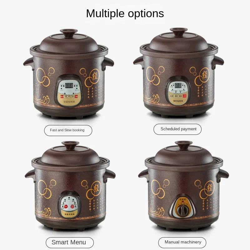 220V Intelligent Ceramic Slow Cooker