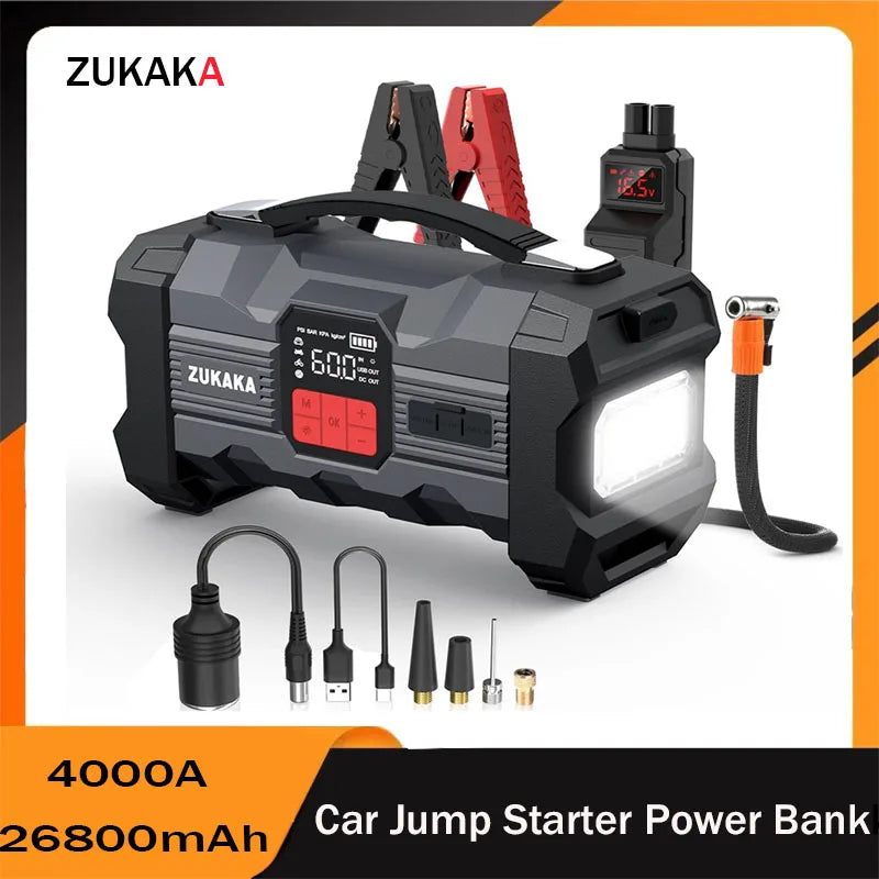 4000A Jump Starter with Air Compressor Power Bank