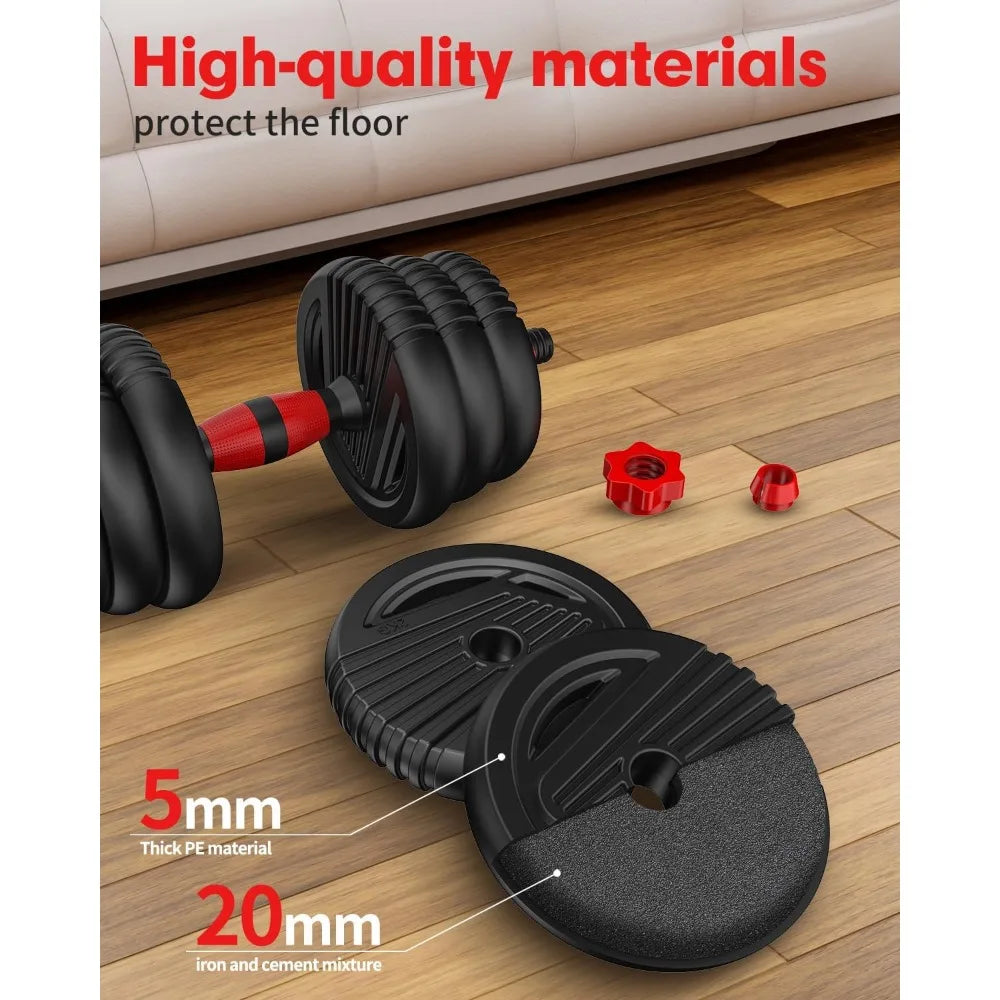 Adjustable 90lbs Free Weights Dumbbell
