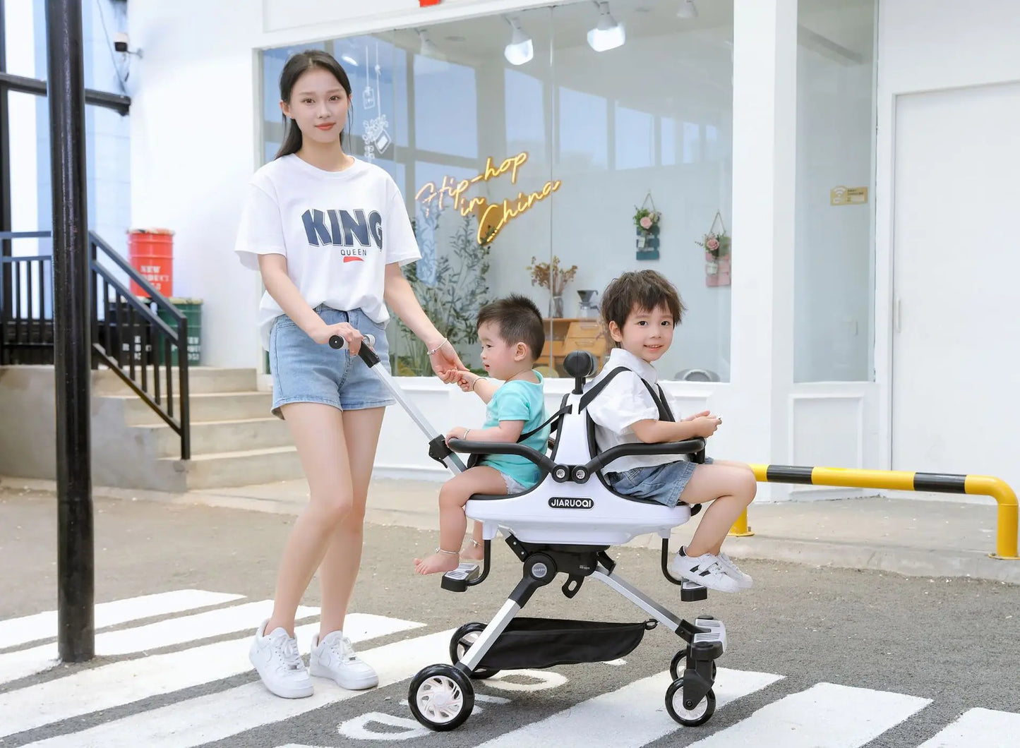 Portable Double baby stroller