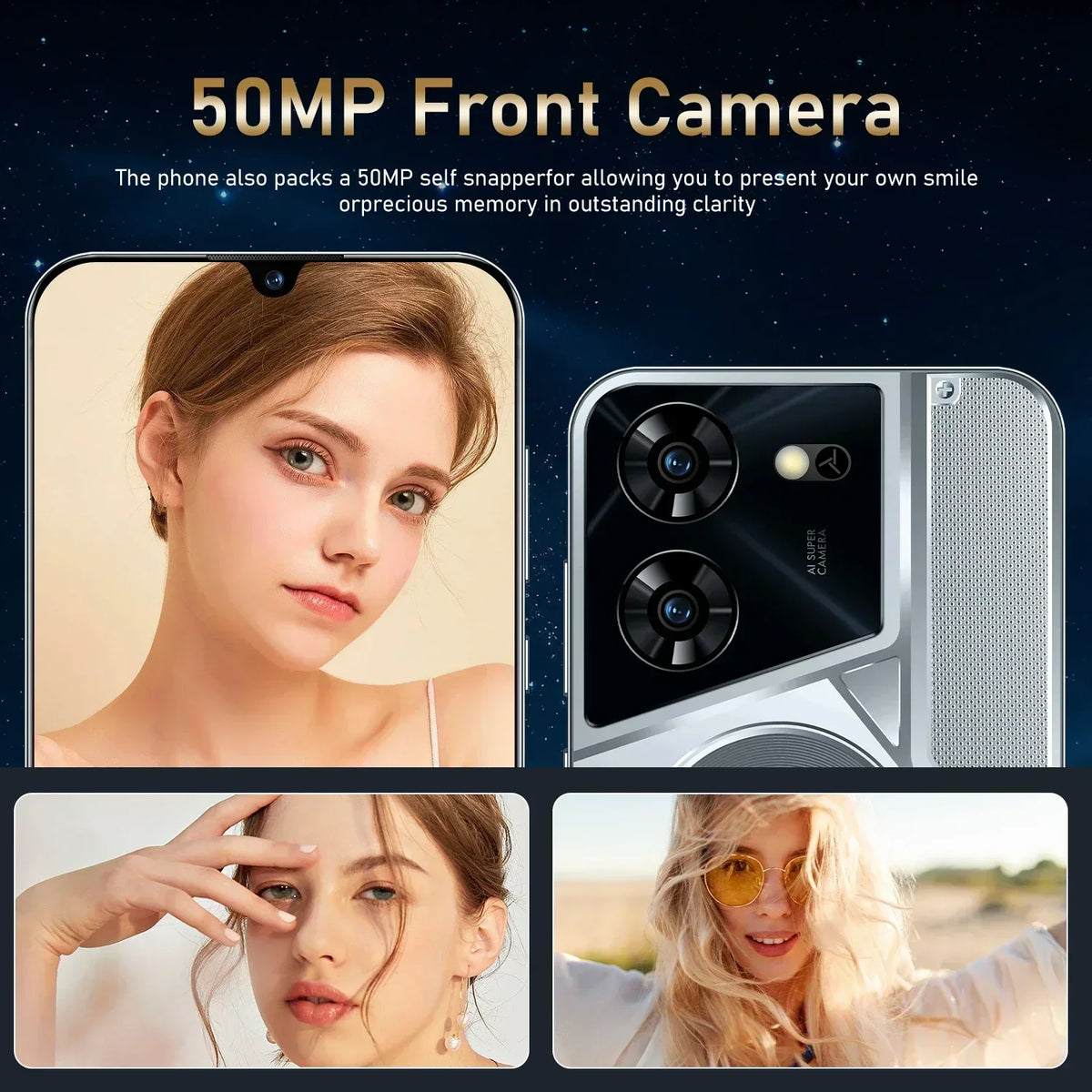 5G 7.3 Inch 16GB+1TB Android 13 Phone