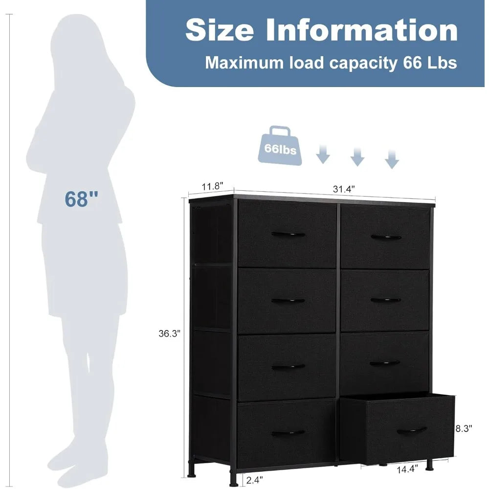 8-Drawer Bedroom Organizer Dresser