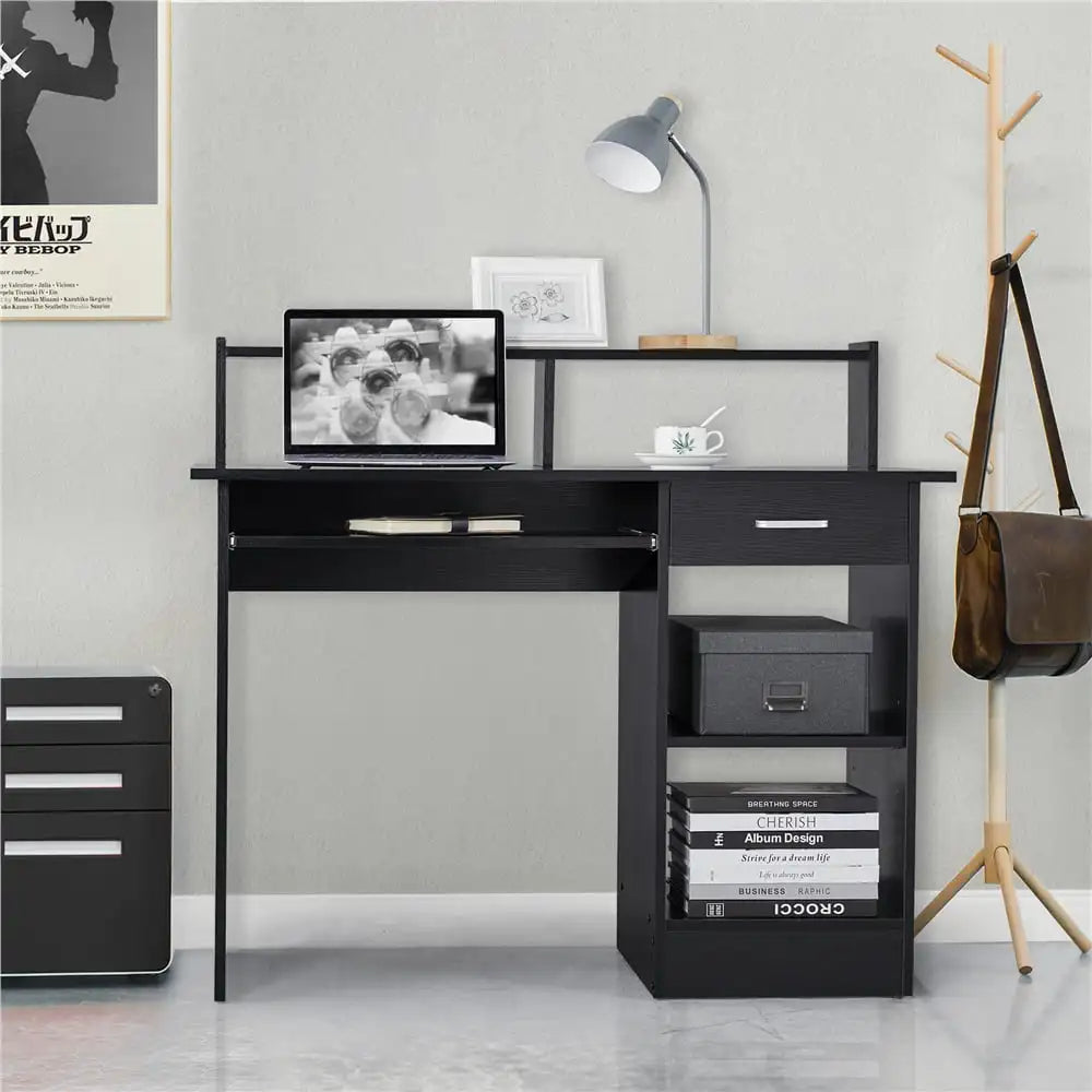 Wooden Home Office Computer Desk with Drawers