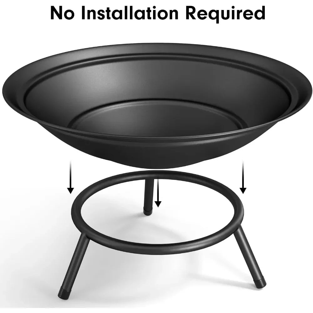 Outdoor Wood Burning Fire Pit Bowl