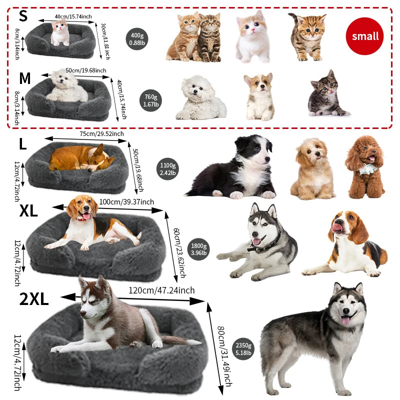 Large Dog Plush Bed