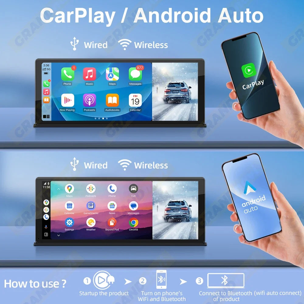 11.3 inch Car DVR 4K Camera GPS Navigation