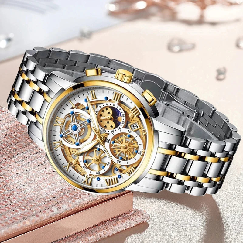 Gold Creative Steel Women's Bracelet Wrist Watches