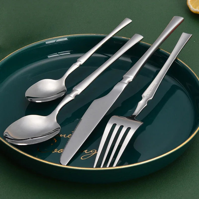 16pcs Silverware Gold Cutlery Set