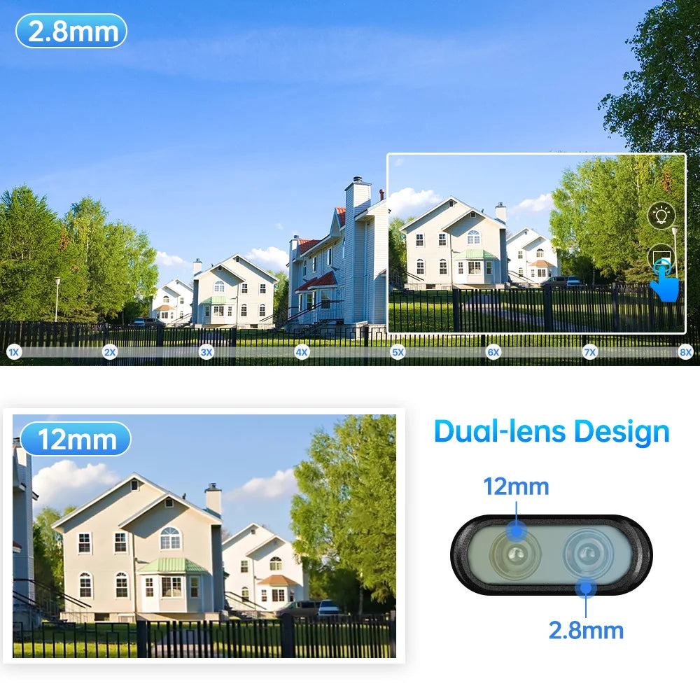 8MP 4K PTZ IP Dual Lens Camera