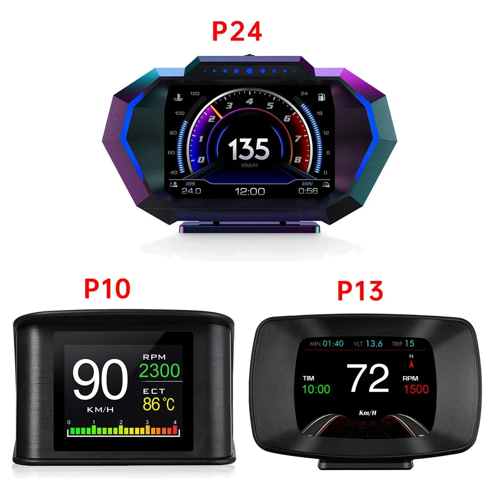 Car OBD2 GPS HUD Head Up Smart Digital Speedometer