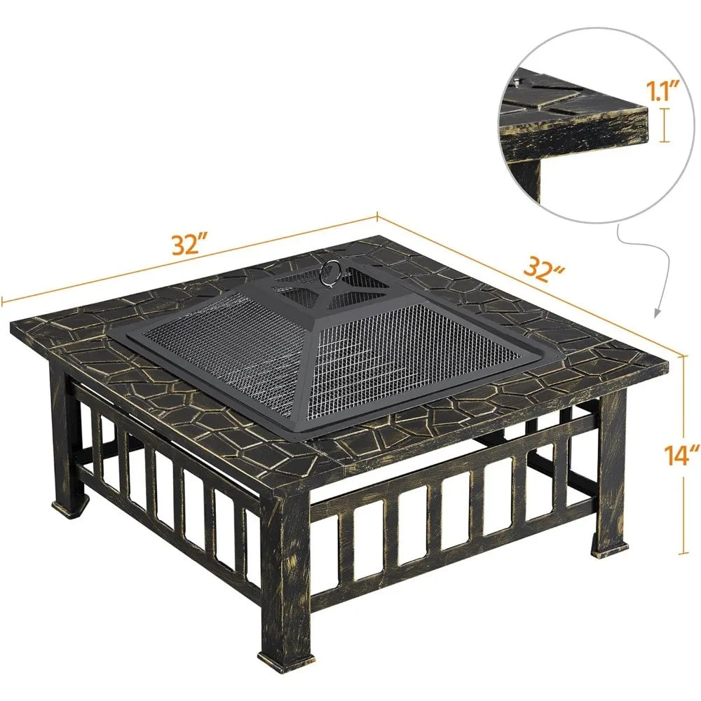 32in Fire Pits for Outside Outdoor Fire Pits Bonfire