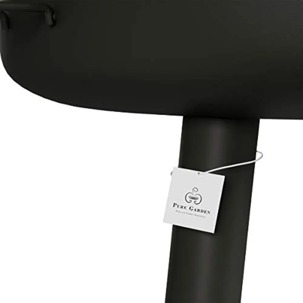 Pure Garden Outdoor Fire Pit-Raised Steel Bowl