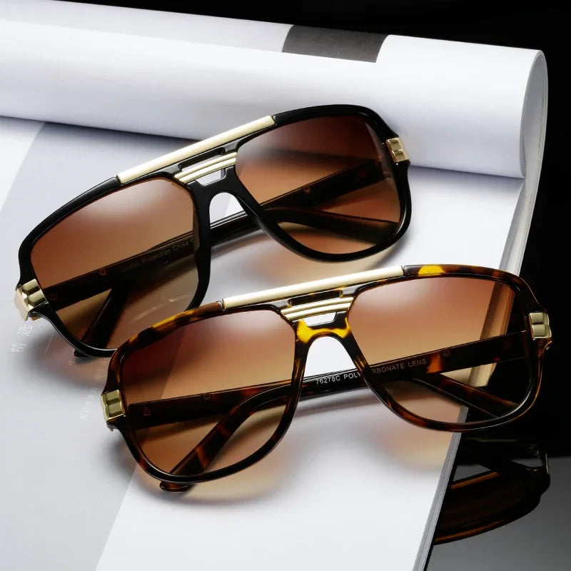 Fashion Men Square Luxury Brand Sunglasses