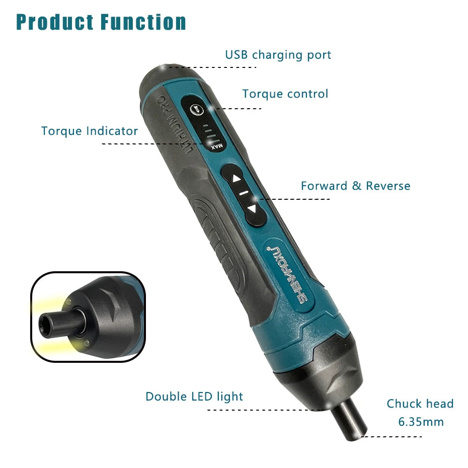 Cordless Electric Screwdriver Mini Drill