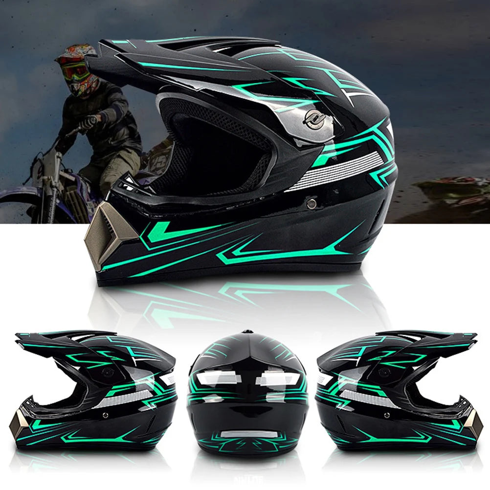 Motorcycle Full Face Helmet Motocross Helmet Resistant ABS Engineering Plastic for Adult for Cross Country