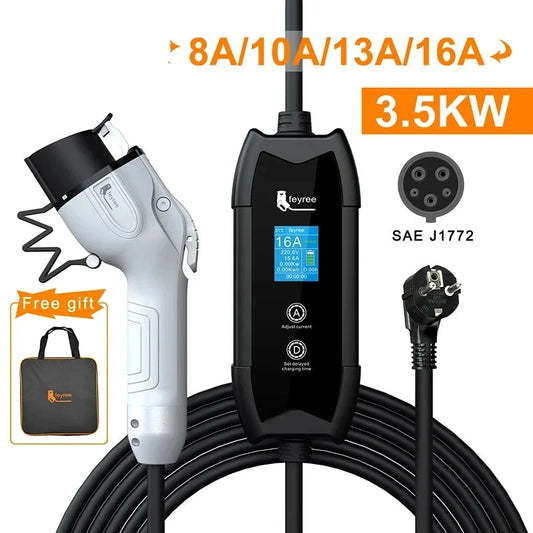 32A 7.6KW Type2 EV Portable Charger
