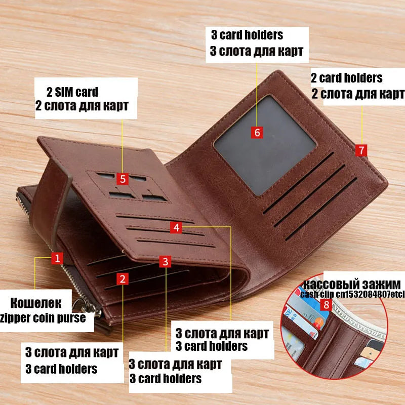 RFID Blocking Men Leather Wallet