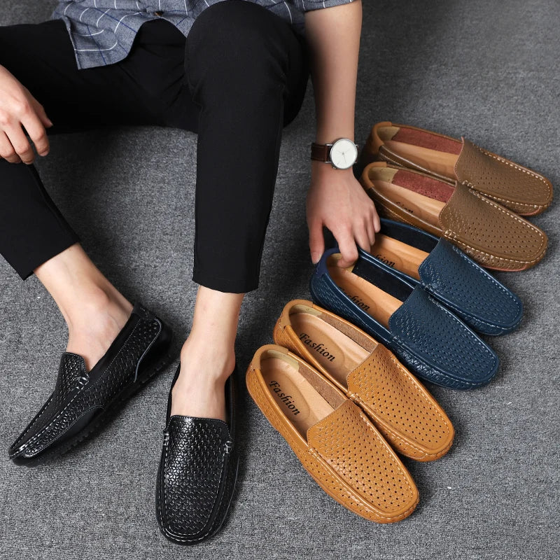 Genuine Leather Mens Loafers Shoes