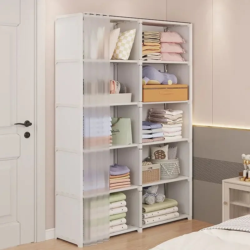 Folding Plastic Wardrobe Storage Cabinet Dresser