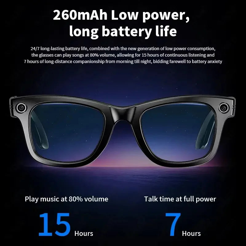 AI Smart Glasses with 8MP Camera