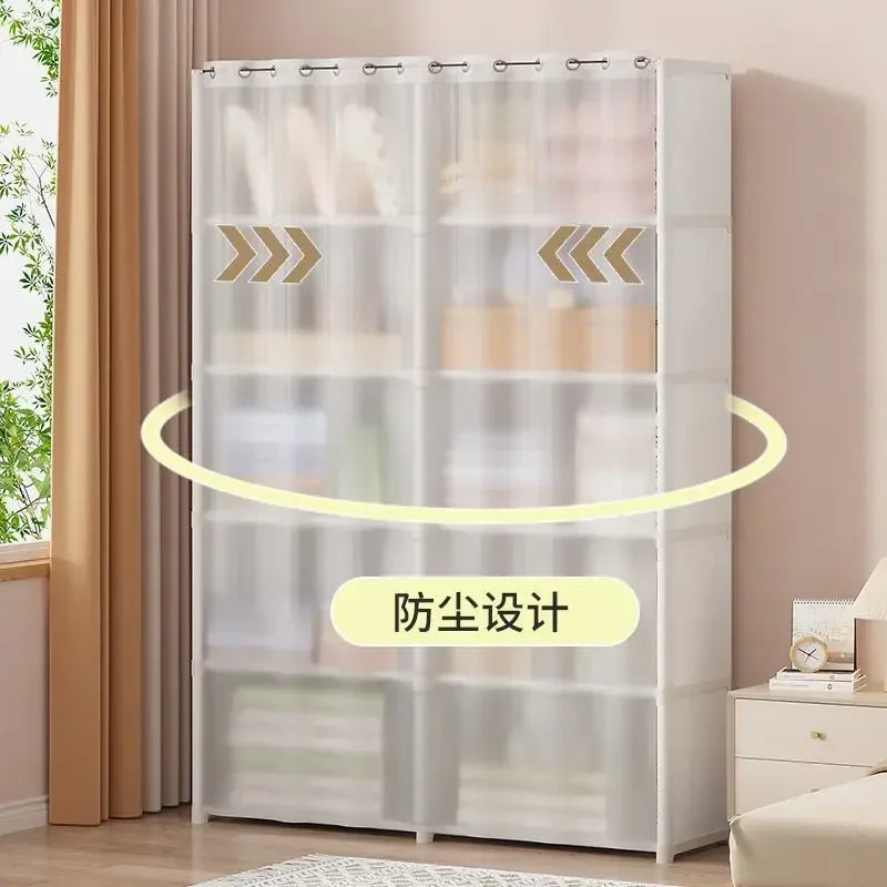 Folding Plastic Wardrobe Storage Cabinet Dresser