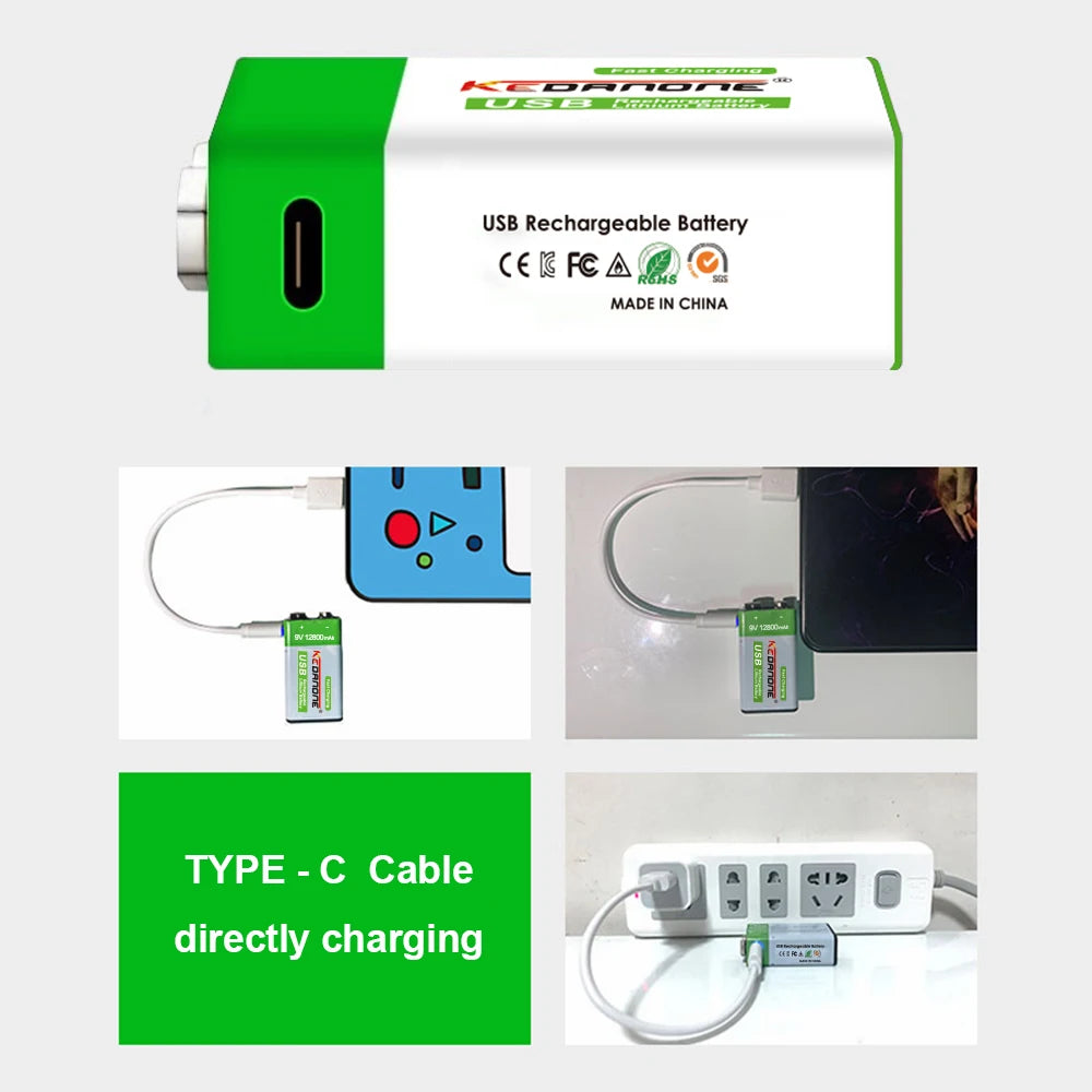 9V Rechargeable Battery