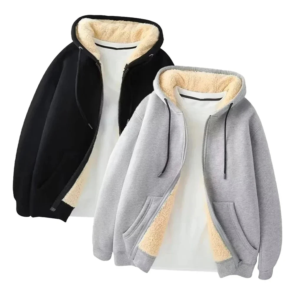 Men Fleece WarmFull Zip Tops Jacket