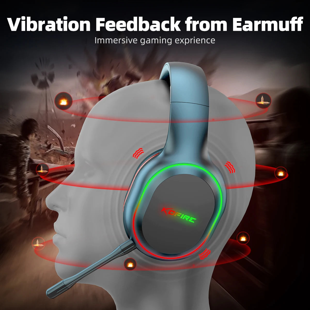 2.4GHz/Bluetooth Wireless Gaming Headset
