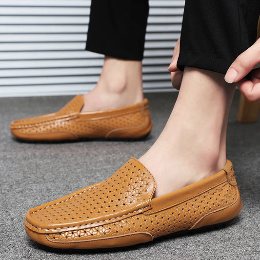 Genuine Leather Mens Loafers Shoes