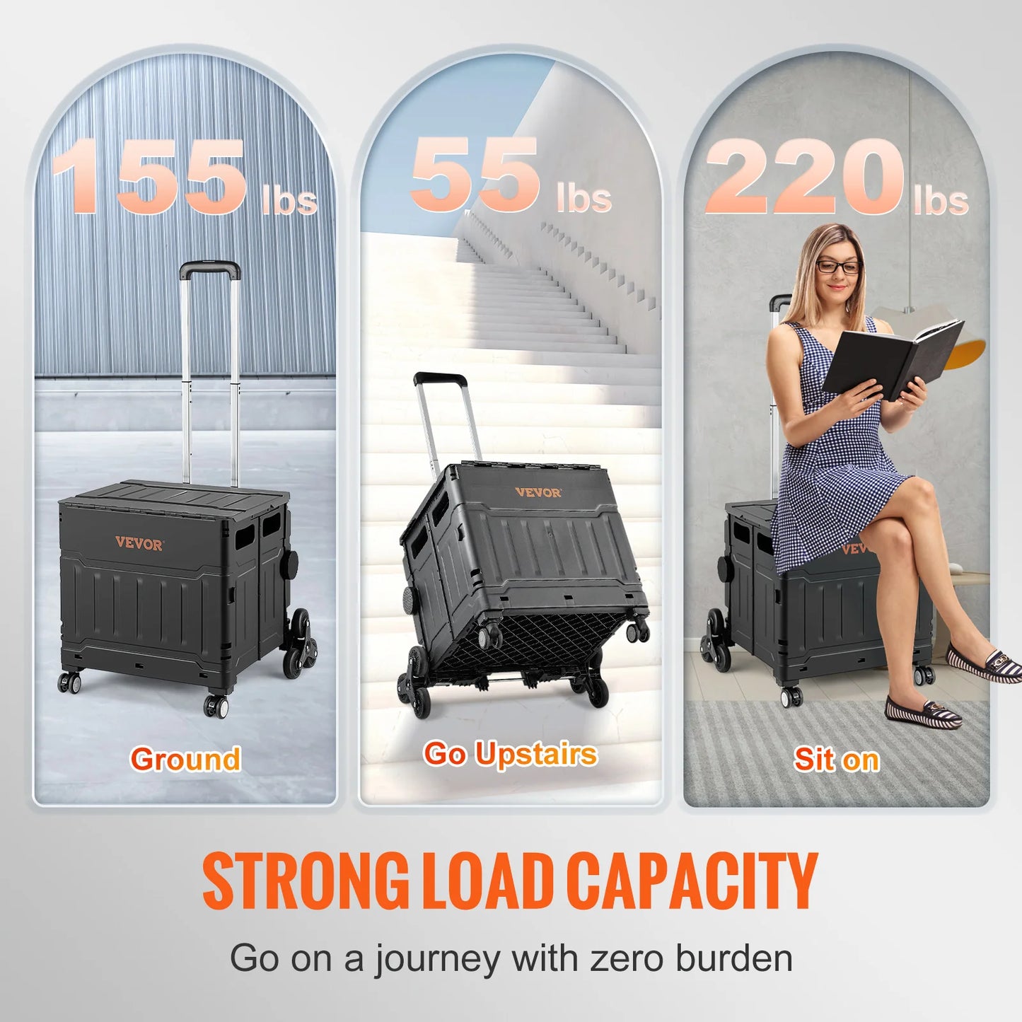 Outdoor Camping Trolley Shopping Cart