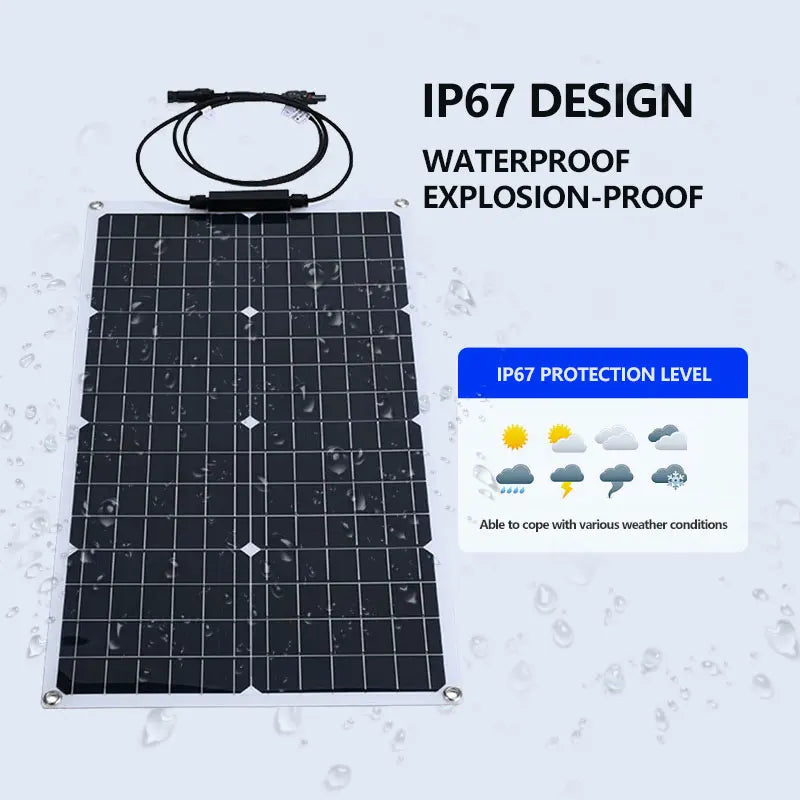 18V High-Efficiency Flexible Outdoor Solar Crystal Panel