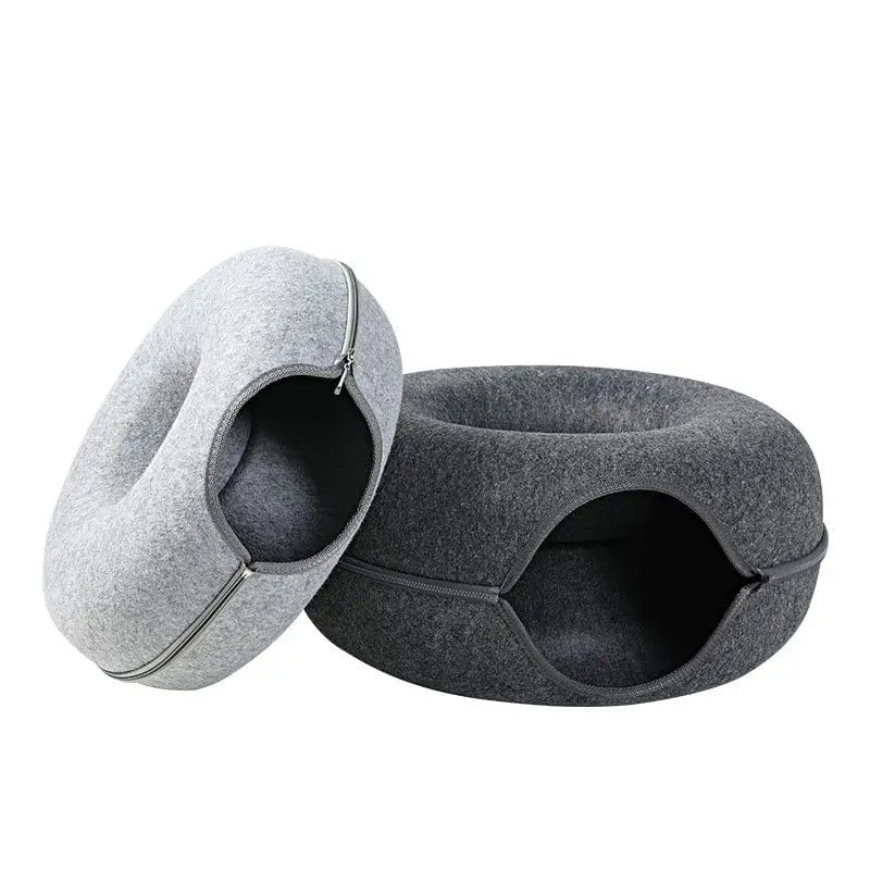Donut Cat Bed Interactive Tunnel Toys