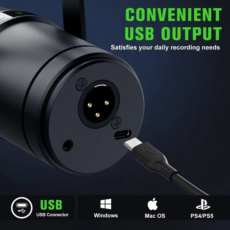 Professional USB/XLR Dynamic Microphone