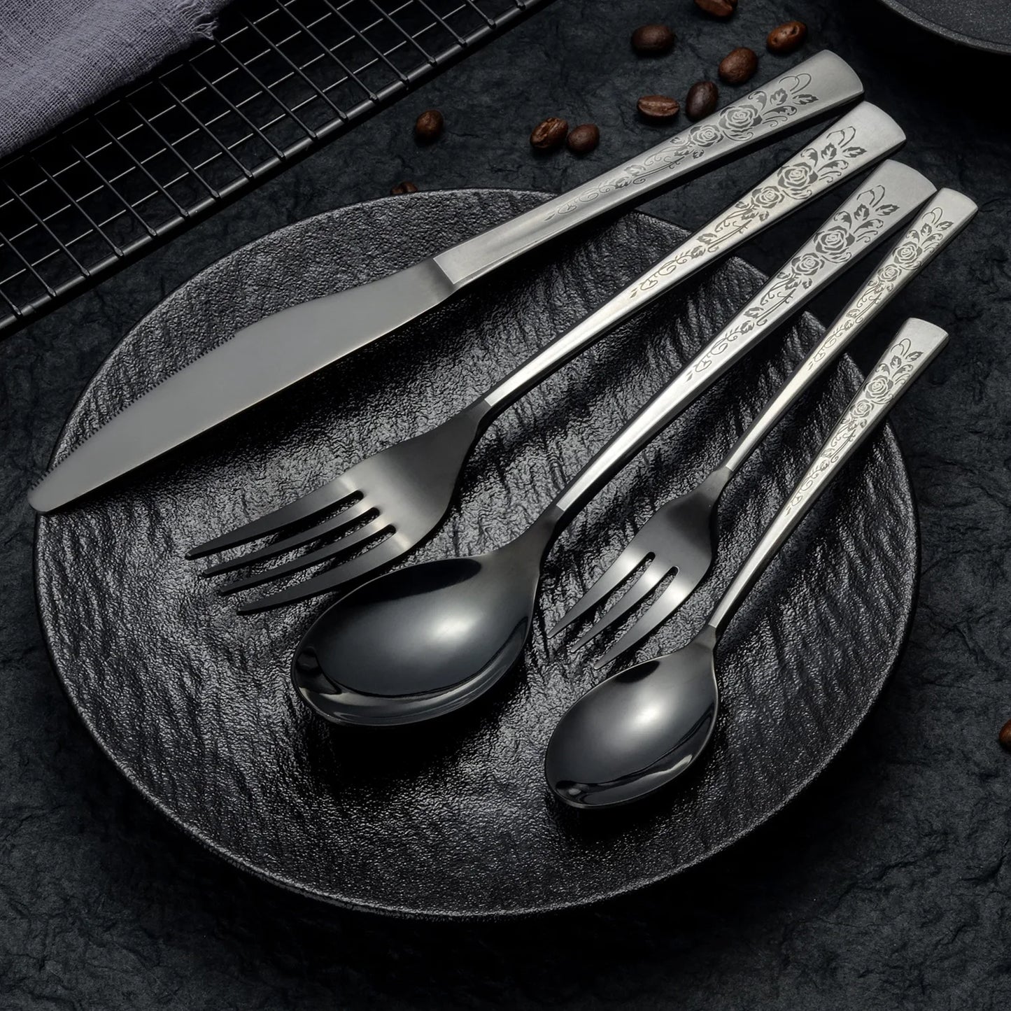 16/30pc Stainless steel heavy-duty silverware set