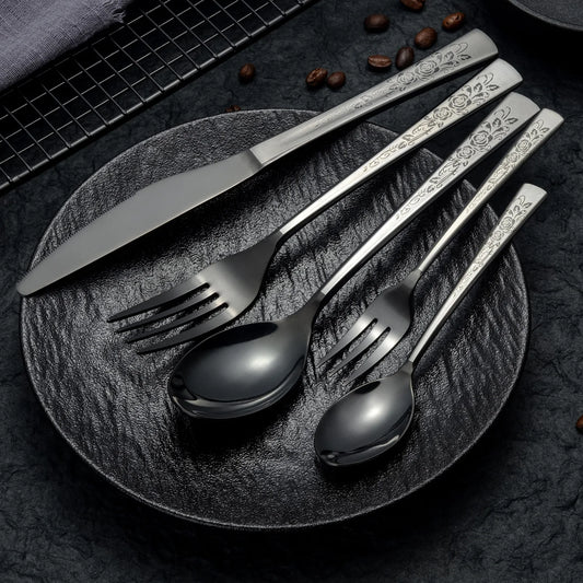 16/30pc Stainless steel heavy-duty silverware set