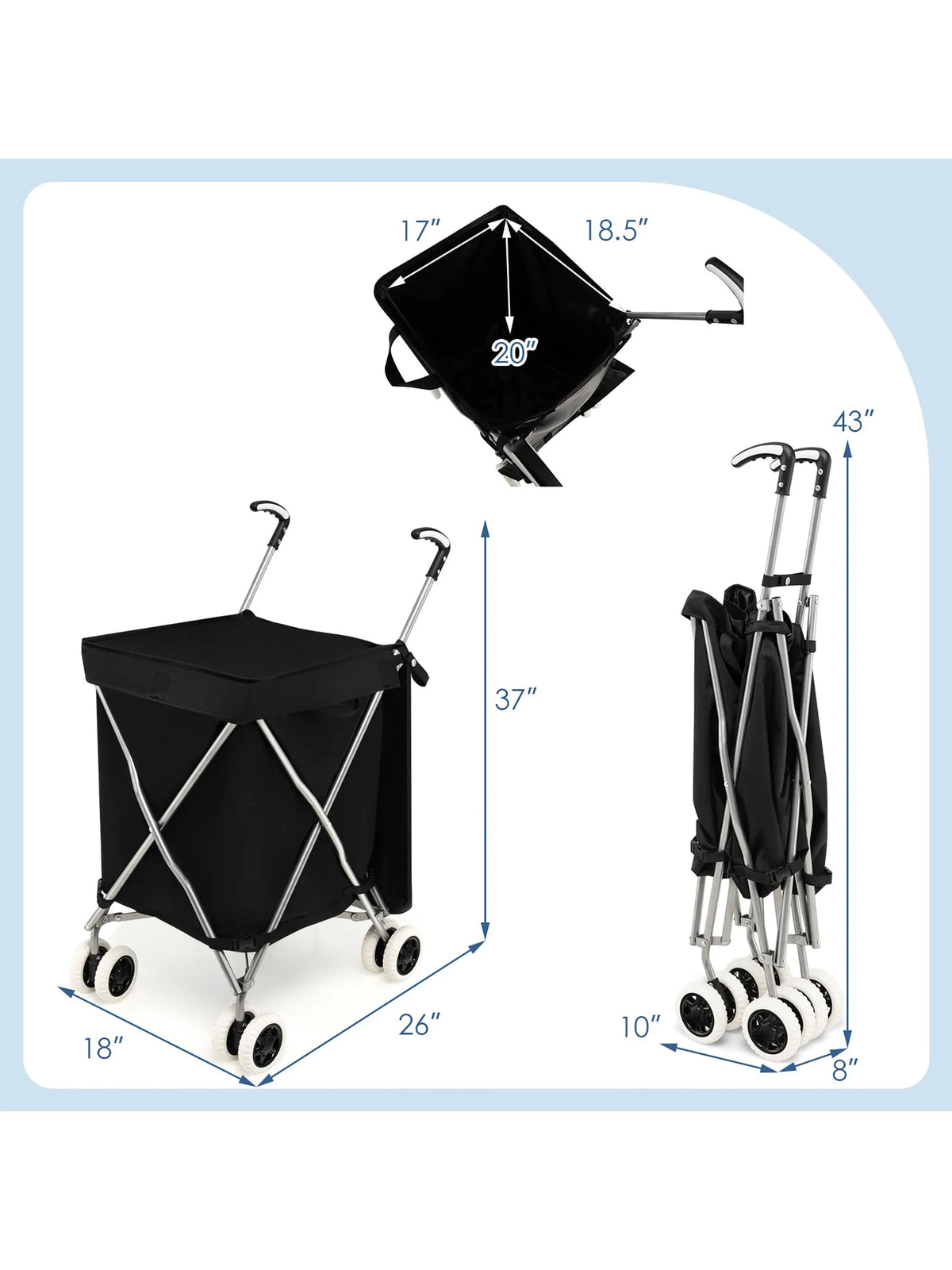 Utility Folding Shopping Cart