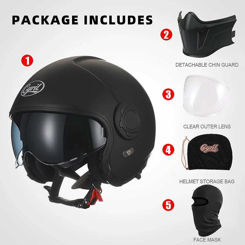 Full Face Open Face Motorcycle Helmet