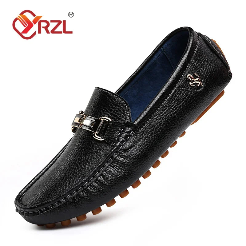 Men Handmade PU Leather Loafers